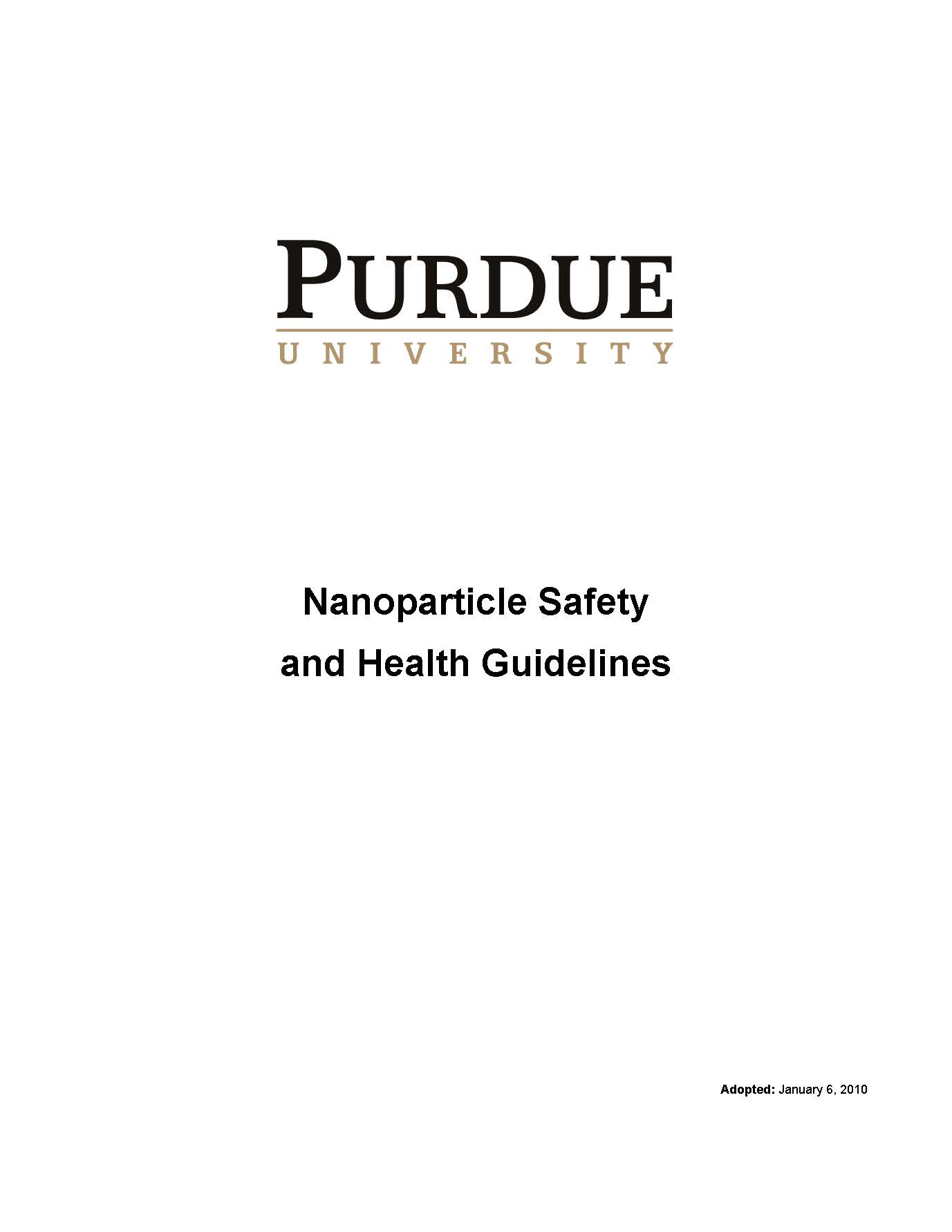 link to nanoparticle safety and health guidelines